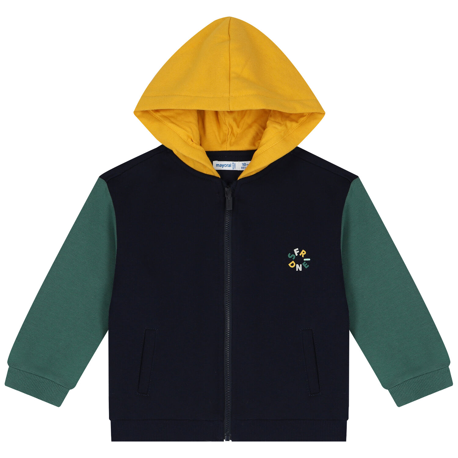 طقم أولاد بدلة رياضية باللون الأخضر ( 3 قطع), 1, hi-res